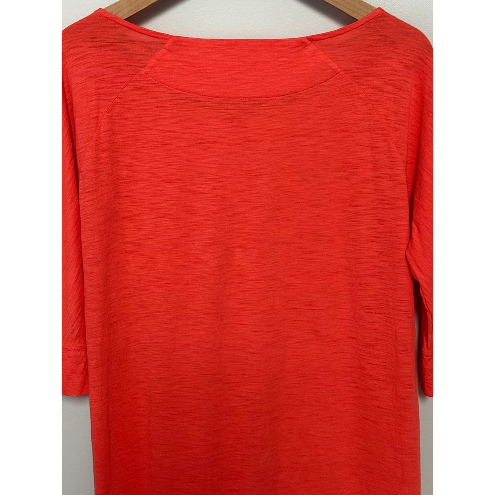 Lilly Pulitzer Coral Orange Pima Cotton 3/4 Sleeve T-Shirt Dress Size Medium - Picture 10 of 11